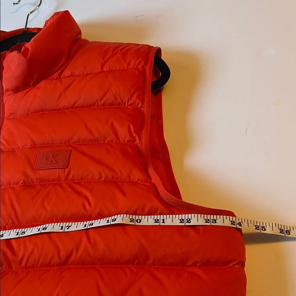 Calvin Klein Jeans Bold Orange Vest Size L EUC Outdoor Hiking Camping - Picture 9 of 11